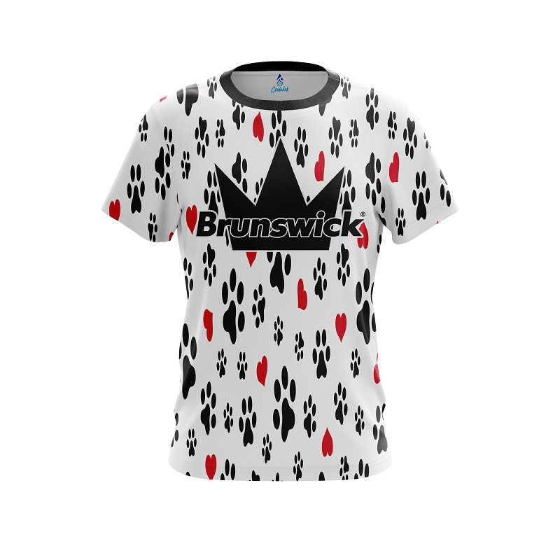 Brunswick Puppy Love White CoolWick Bowling Jersey