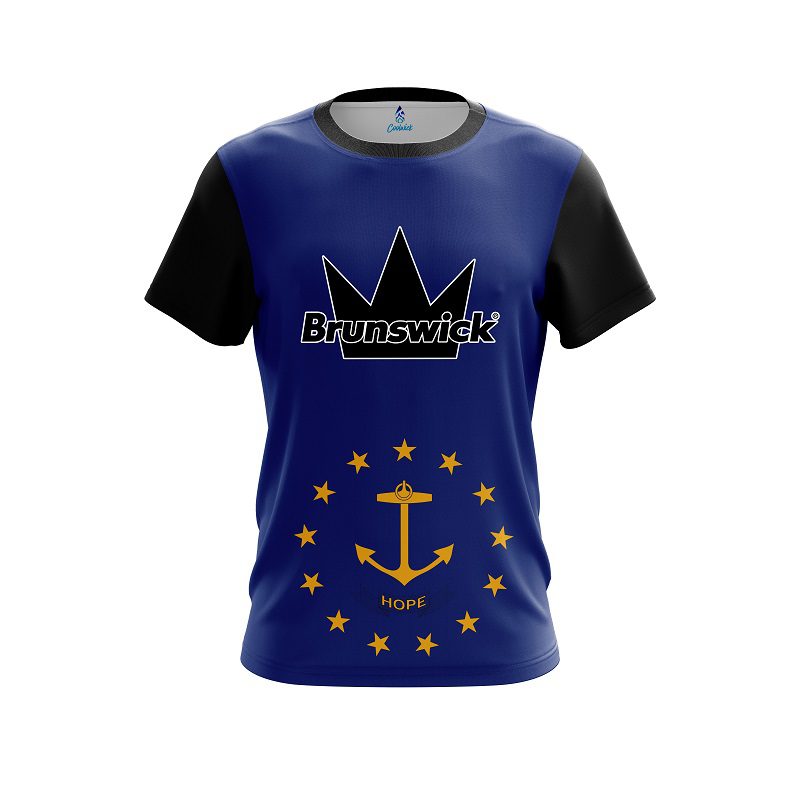 Brunswick Rhode Island Flag CoolWick Bowling Jersey