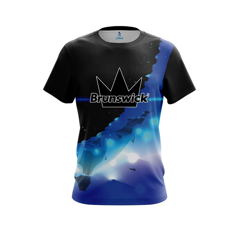 Brunswick Space Pixel Mountain CoolWick Bowling Jersey