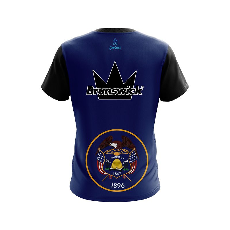 Brunswick Utah Flag CoolWick Bowling Jersey - Image 2