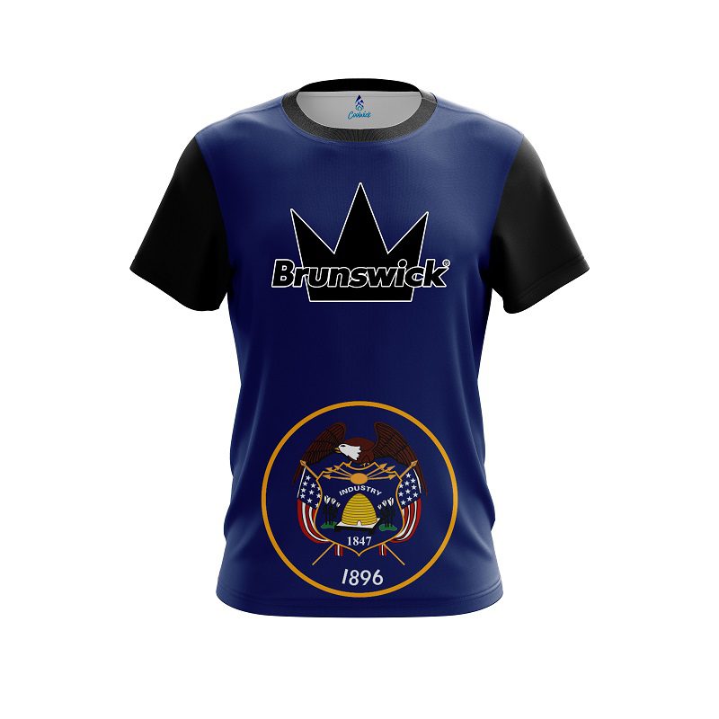 Brunswick Utah Flag CoolWick Bowling Jersey