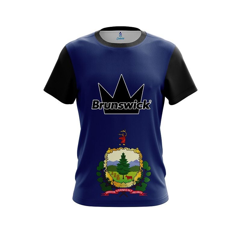 Brunswick Vermont Flag CoolWick Bowling Jersey