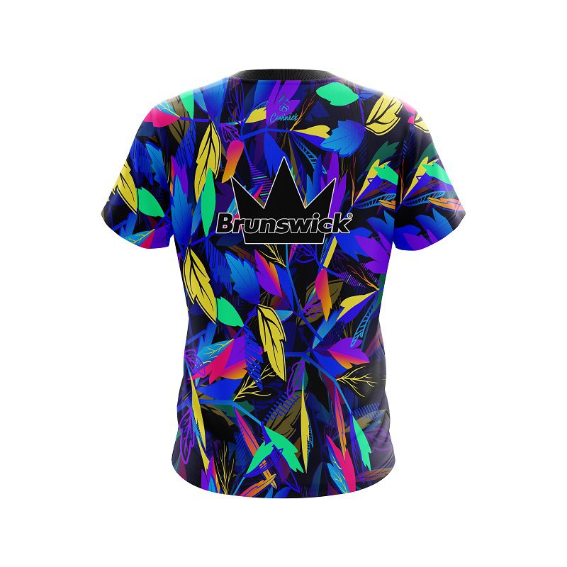 Brunswick Neon Leafs CoolWick Bowling Jersey - Image 2