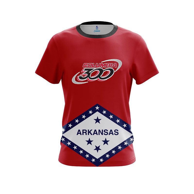 Columbia 300 Arkansas Flag CoolWick Bowling Jersey