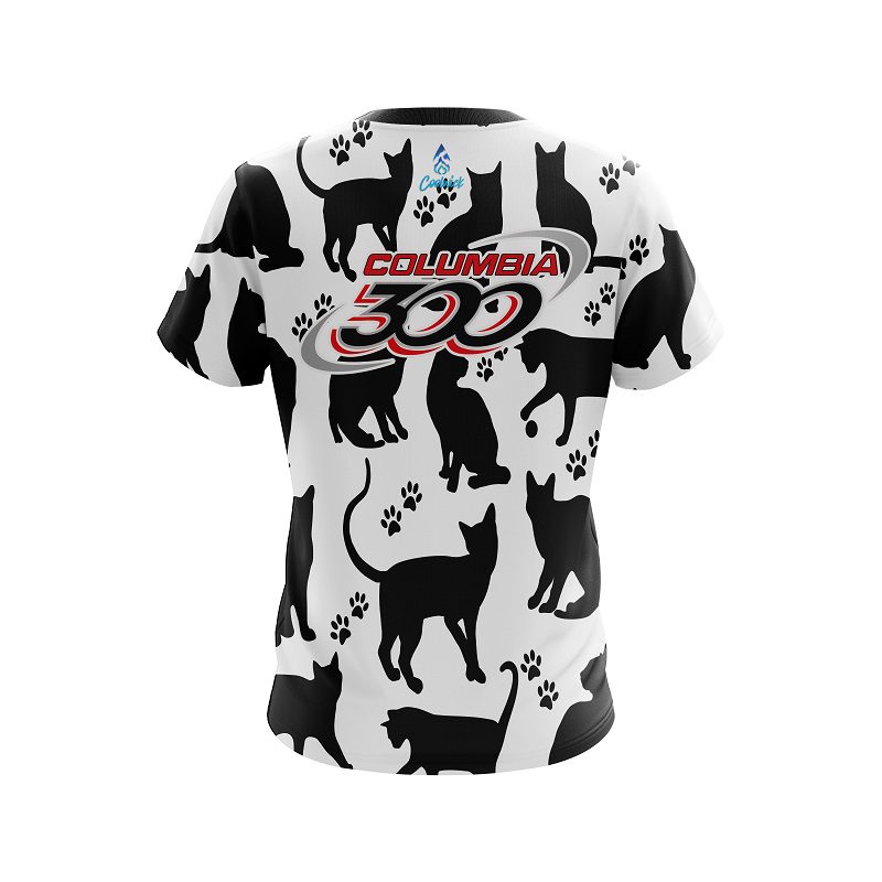 Columbia 300 Black Cat CoolWick Bowling Jersey - Image 2