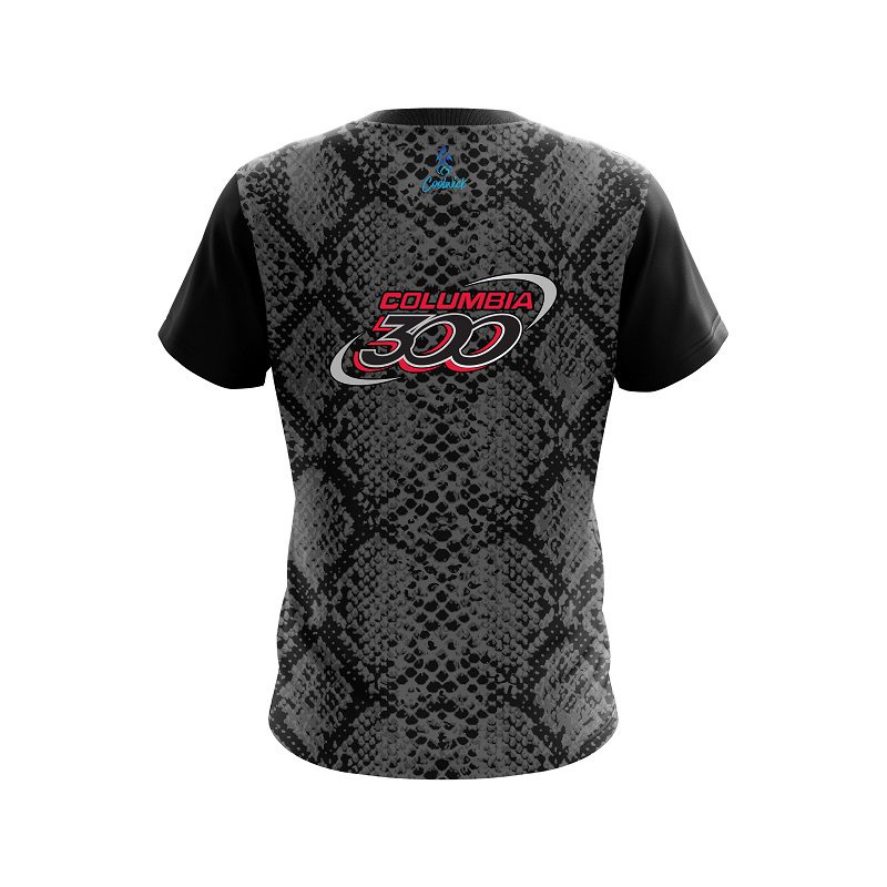 Columbia 300 Snake Skin Black CoolWick Bowling Jersey - Image 2