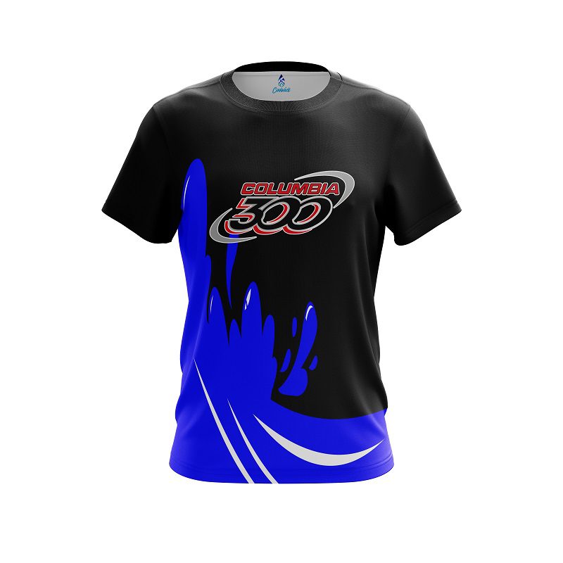Columbia 300 Blue Splash CoolWick Bowling Jersey