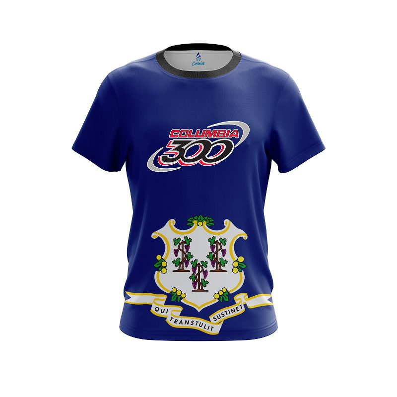 Columbia 300 Connecticut Flag CoolWick Bowling Jersey