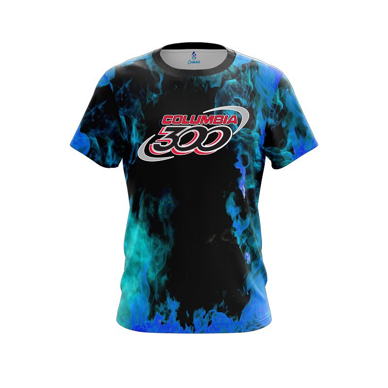 Columbia 300 Blue Flame CoolWick Bowling Jersey