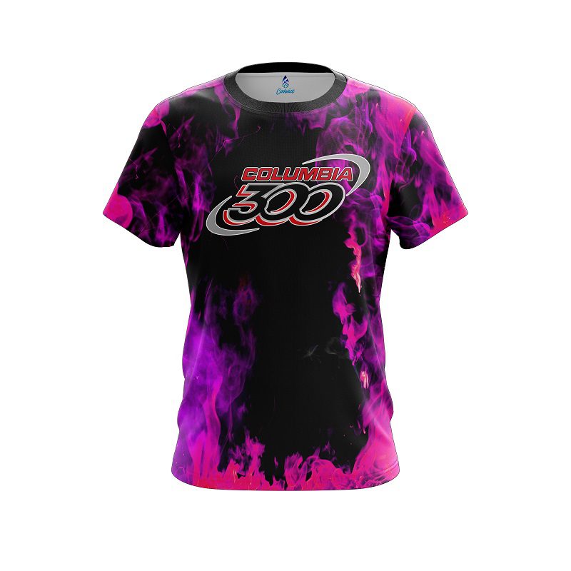 Columbia 300 Pink Flame CoolWick Bowling Jersey