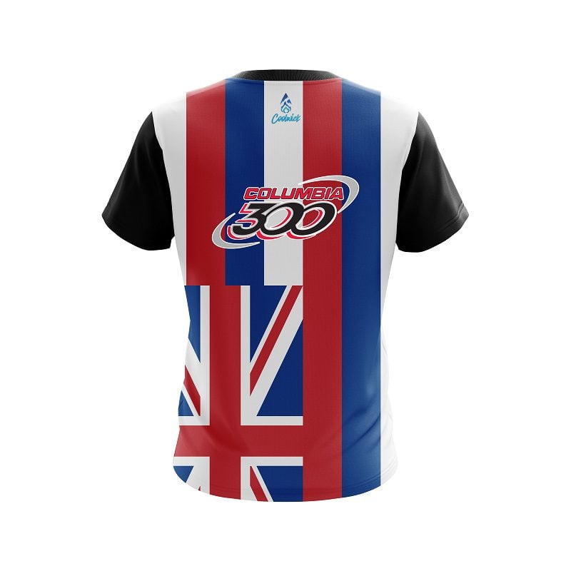 Columbia 300 Hawaii Flag CoolWick Bowling Jersey - Image 2