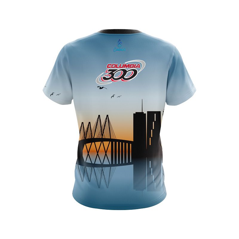 Columbia 300 Houston Skyline  CoolWick Bowling Jersey - Image 2
