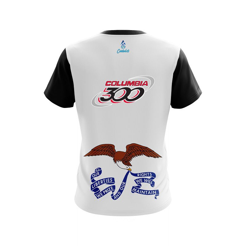 Columbia 300 Iowa Flag CoolWick Bowling Jersey - Image 2