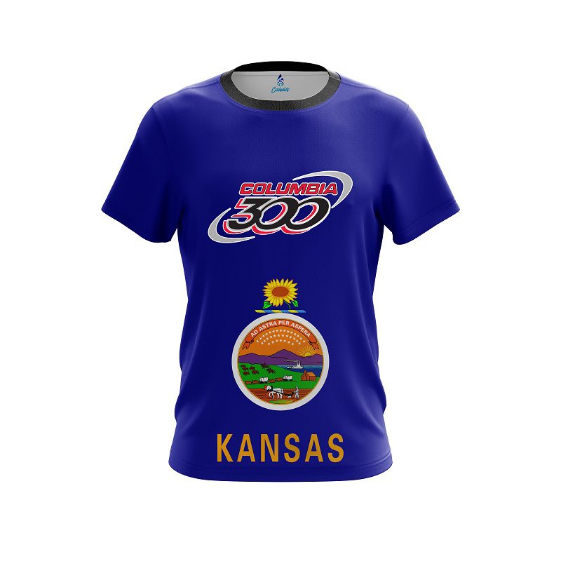Columbia 300 Kansas Flag CoolWick Bowling Jersey