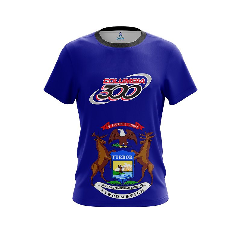 Columbia 300 Michigan Flag CoolWick Bowling Jersey