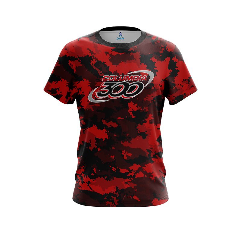 Columbia 300 Military Red CoolWick Bowling Jersey