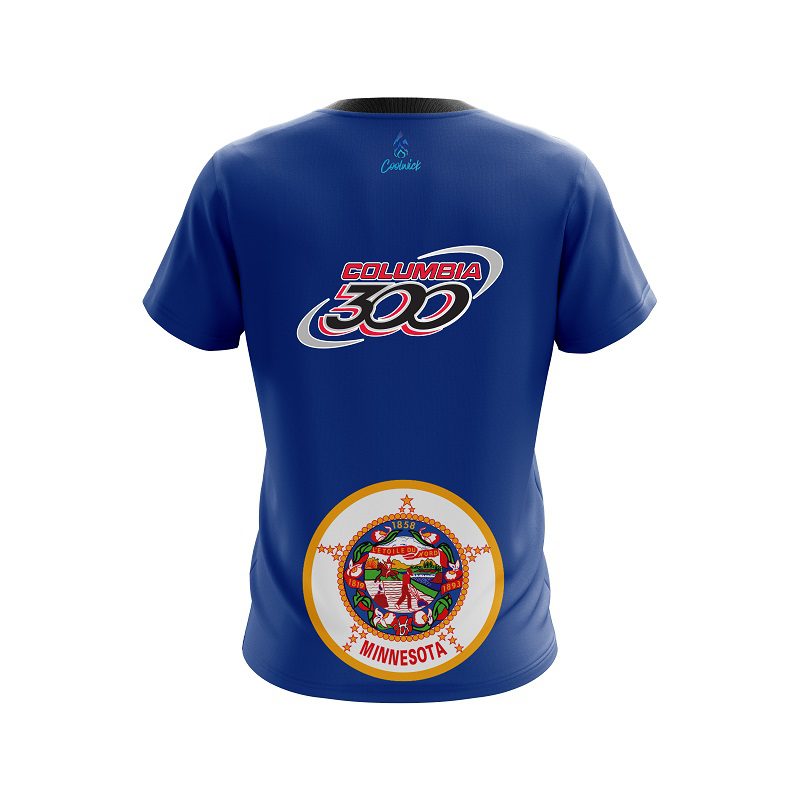 Columbia 300 Minnesota Flag CoolWick Bowling Jersey - Image 2