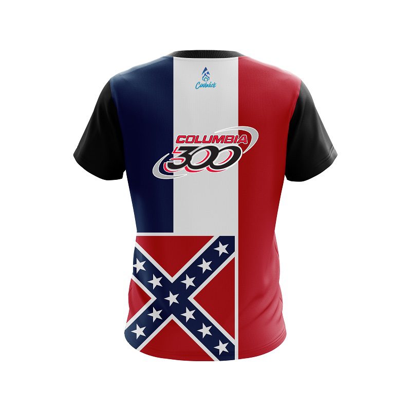 Columbia 300 Mississippi Flag CoolWick Bowling Jersey - Image 2