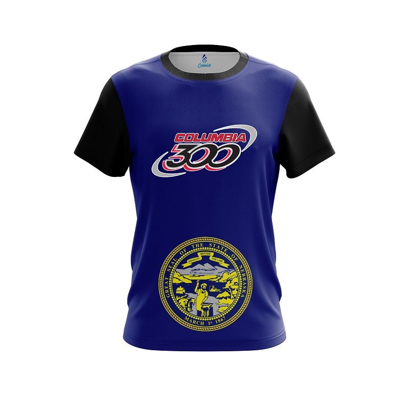 Columbia 300 Nebraska Flag CoolWick Bowling Jersey