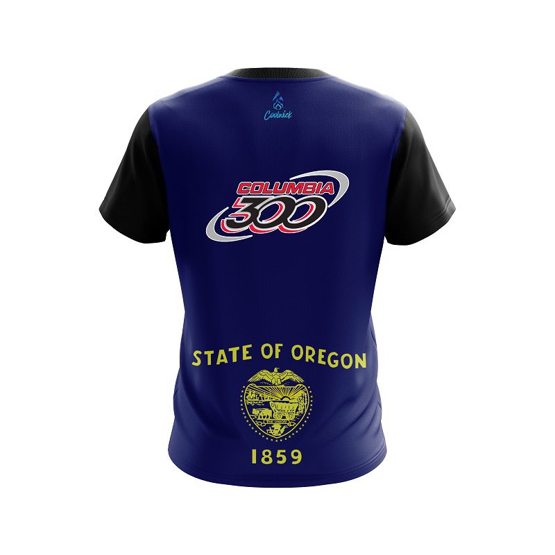 Columbia 300 Oregon Flag CoolWick Bowling Jersey - Image 2