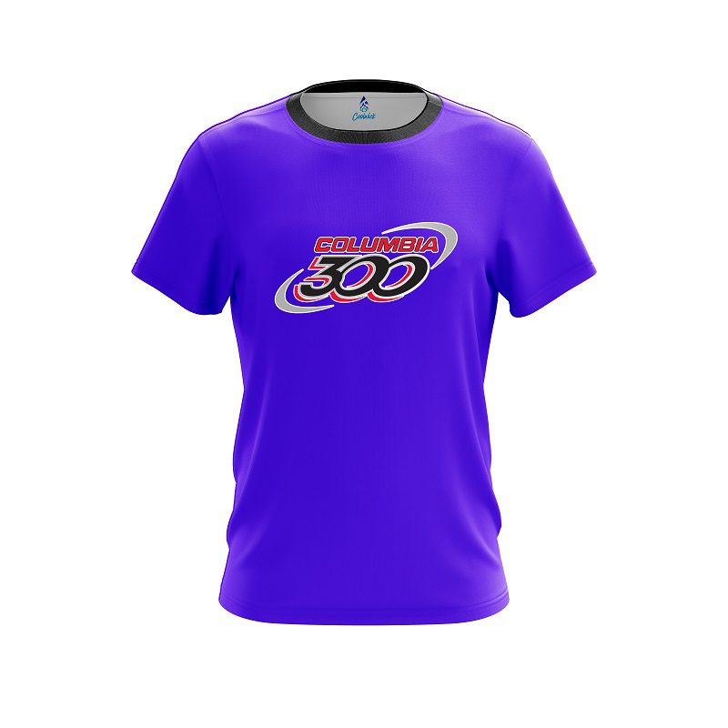 Columbia 300 Plain Purple CoolWick Bowling Jersey