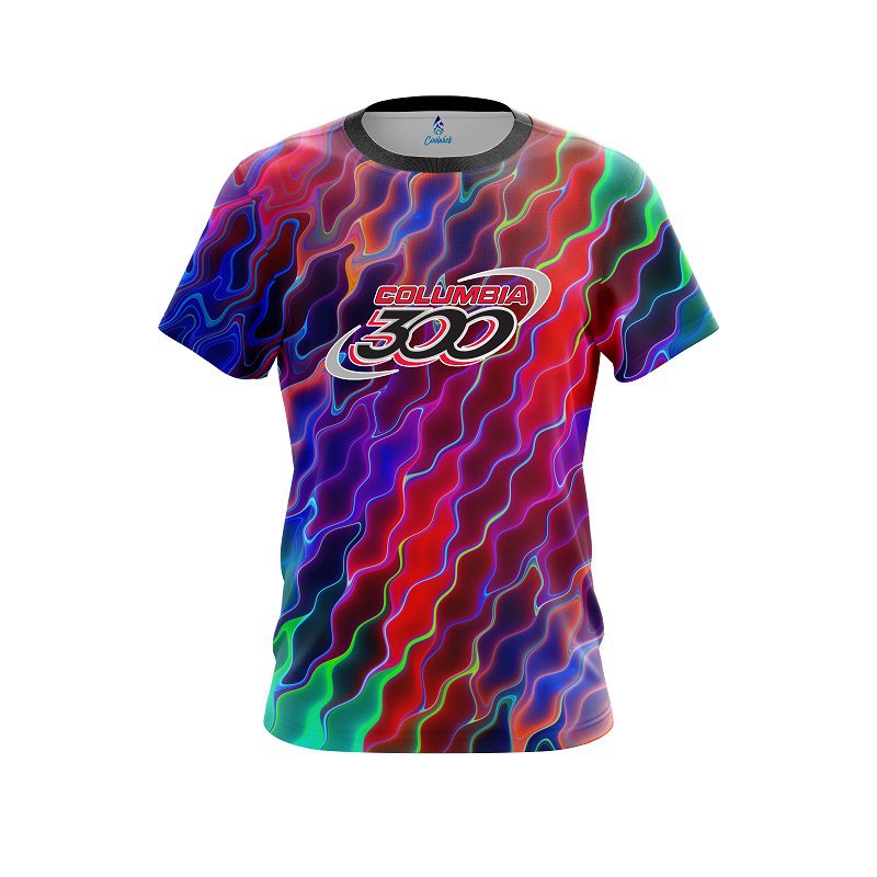 Columbia 300 Psychedelic Electric Wave CoolWick Bowling Jersey