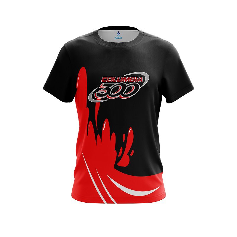 Columbia 300 Red Splash CoolWick Bowling Jersey