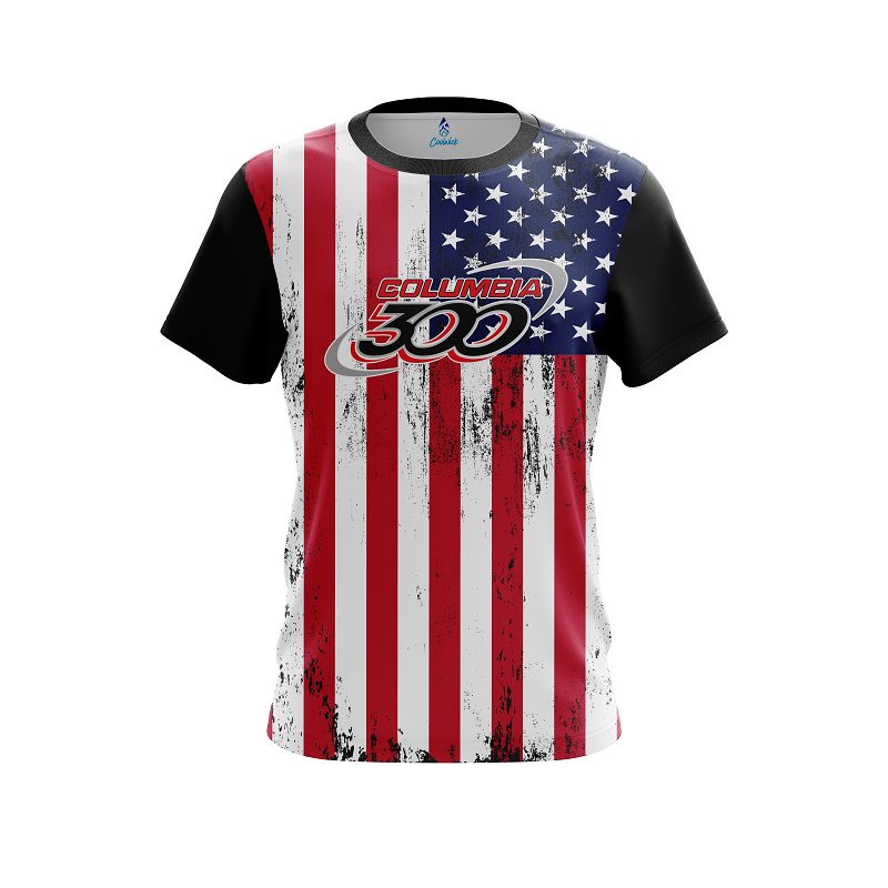Columbia 300 USA Flag CoolWick Bowling Jersey