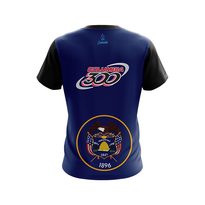 Columbia 300 Utah Flag CoolWick Bowling Jersey - Image 2