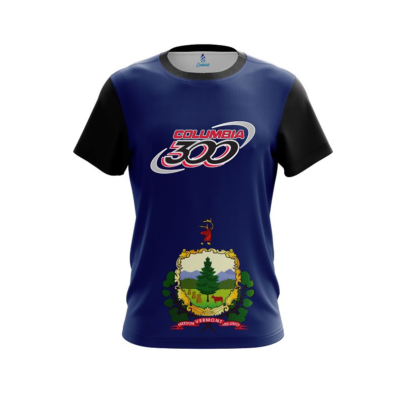 Columbia 300 Vermont Flag CoolWick Bowling Jersey