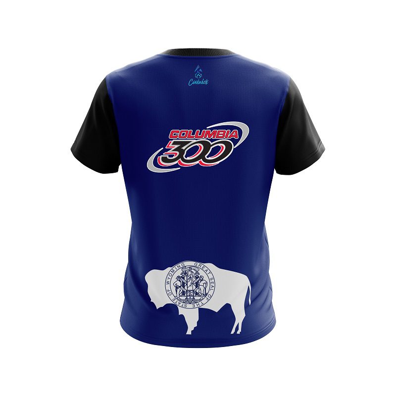 Columbia 300 Wyoming Flag CoolWick Bowling Jersey - Image 2