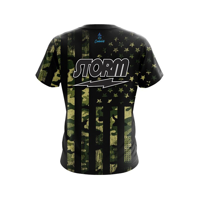 Storm Camouflage Flag CoolWick Bowling Jersey - Image 2