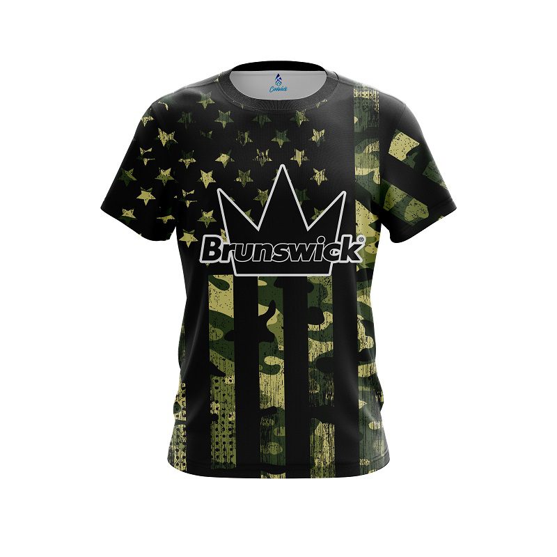 Brunswick Camouflage Flag CoolWick Bowling Jersey