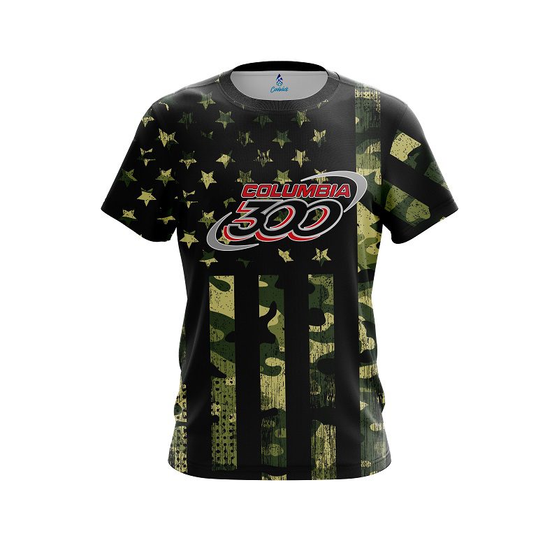 Columbia 300 Camouflage Flag CoolWick Bowling Jersey