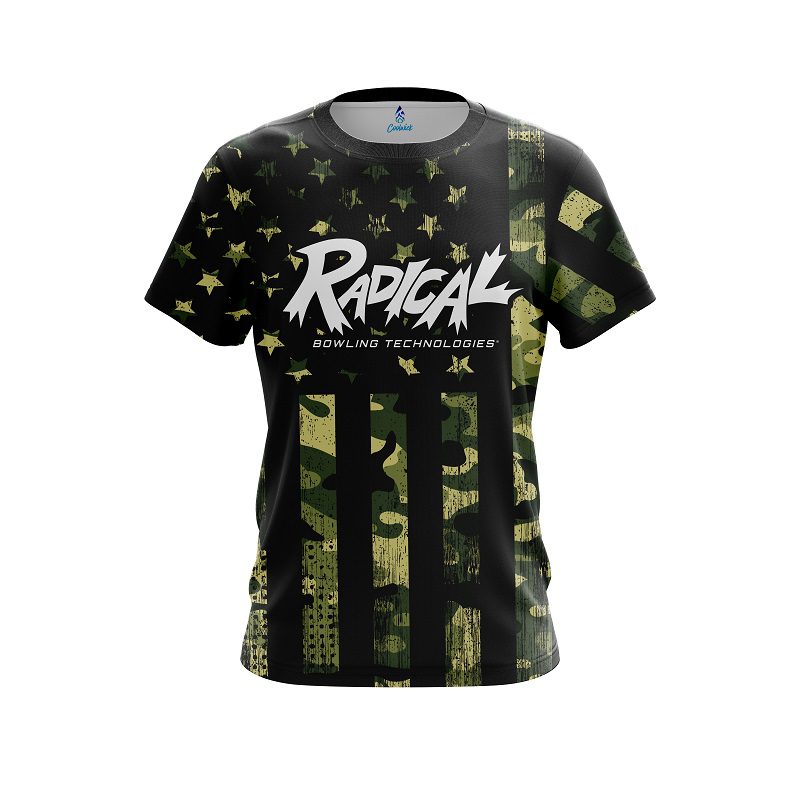 Radical Camouflage Flag CoolWick Bowling Jersey