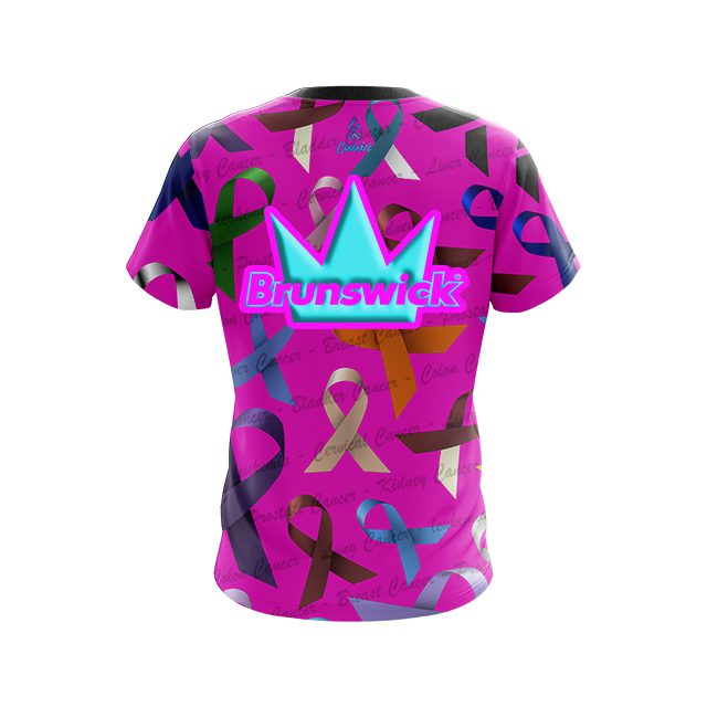 Brunswick Cancer Sucks CoolWick Bowling Jersey - Image 2
