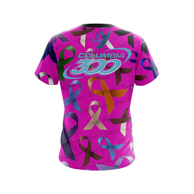 Columbia 300 Cancer Sucks CoolWick Bowling Jersey - Image 2