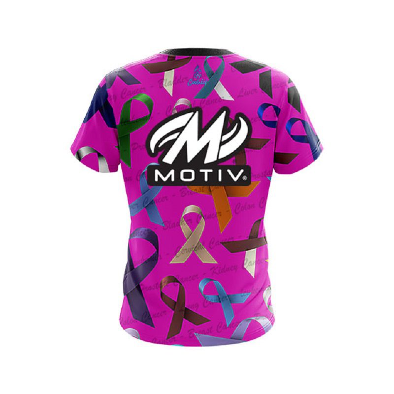Motiv Cancer Sucks CoolWick Bowling Jersey - Image 2