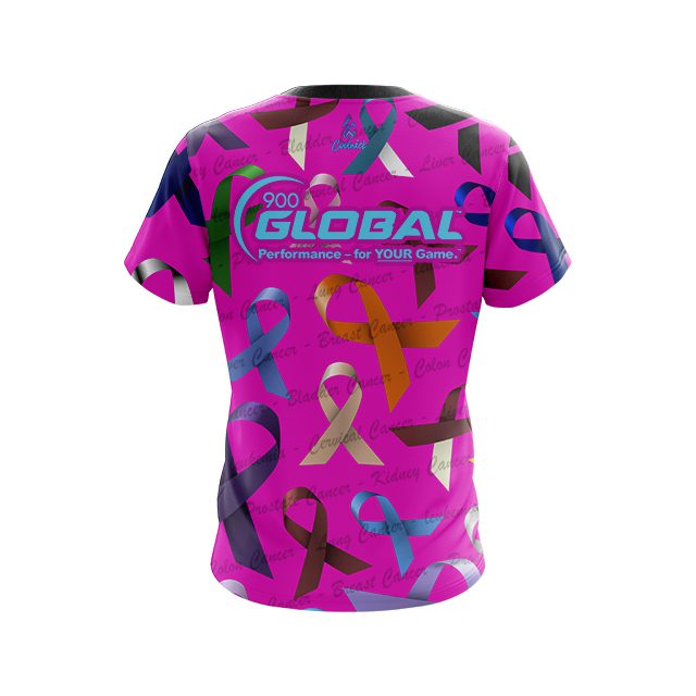 900 Global Cancer Sucks CoolWick Bowling Jersey - Image 2