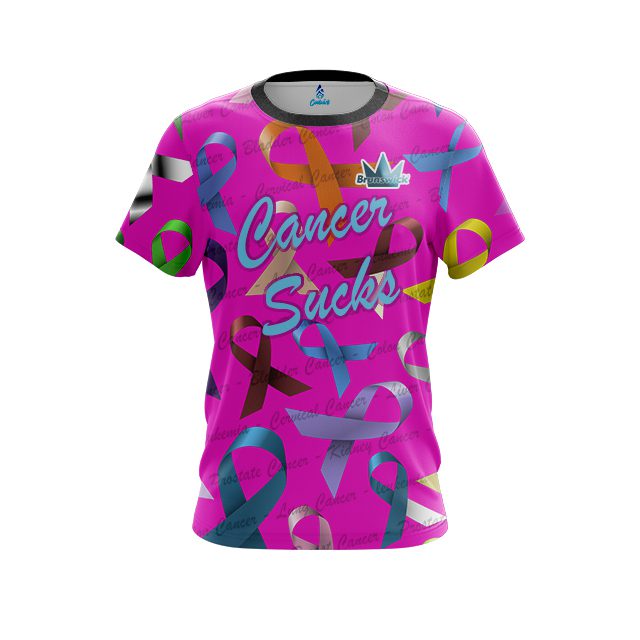 Brunswick Cancer Sucks CoolWick Bowling Jersey