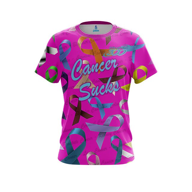 Columbia 300 Cancer Sucks CoolWick Bowling Jersey
