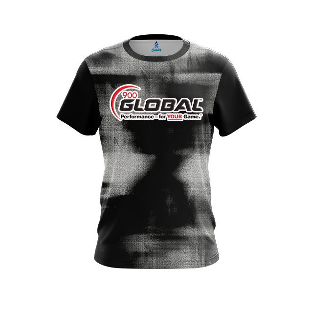 900 Global Canvas Black CoolWick Bowling Jersey