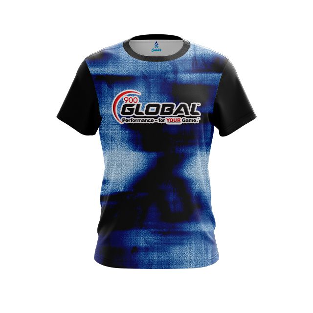 900 Global Canvas Blue CoolWick Bowling Jersey