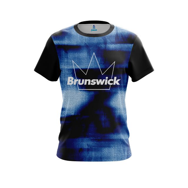 Brunswick Canvas Blue CoolWick Bowling Jersey