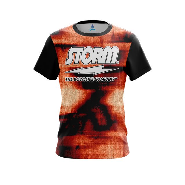 Storm Canvas Orange CoolWick Bowling Jersey