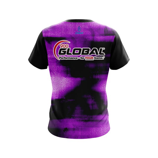 900 Global Canvas Purple CoolWick Bowling Jersey - Image 2