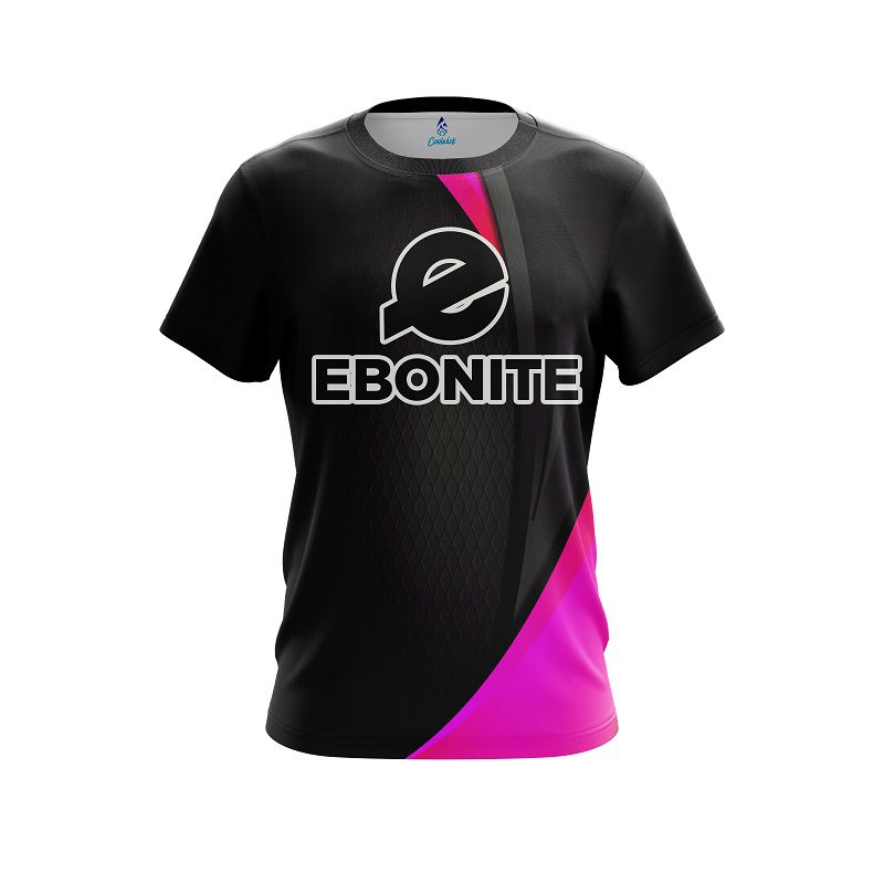 Ebonite Carbon Pink Swirl CoolWick Bowling Jersey