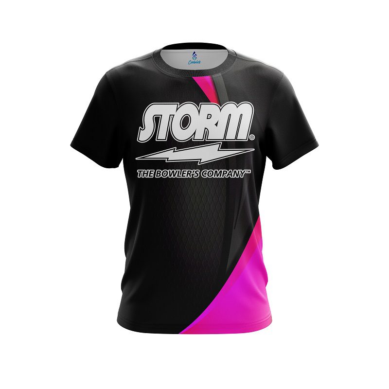 Storm Carbon Pink Swirl CoolWick Bowling Jersey