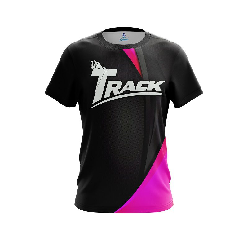 Track Carbon Pink Swirl CoolWick Bowling Jersey