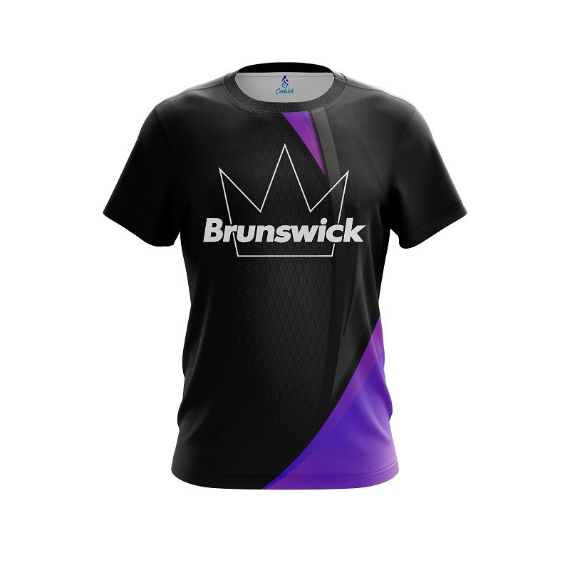 Brunswick Carbon Purple Swirl CoolWick Bowling Jersey
